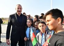 President Ilham Aliyev and First Lady Mehriban Aliyeva talk to residents of Aghali village, inquire about their conditions (PHOTO/VIDEO)