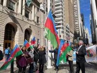 Azerbaijani state flag raised in New York on occasion of Day of Restoration of Independence (PHOTO)