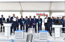 President Ilham Aliyev and President Recep Tayyip Erdogan lay foundation stone for Gumlag railway station in Jabrayil district (PHOTO/VIDEO)