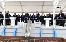 President Ilham Aliyev and President Recep Tayyip Erdogan lay foundation stone for Gumlag railway station in Jabrayil district (PHOTO/VIDEO)