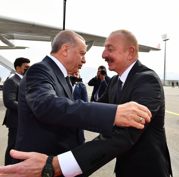 President Recep Tayyip Erdogan arrives in Azerbaijan for official visit - first official reception held at Zangilan Airport (PHOTO/VIDEO)
