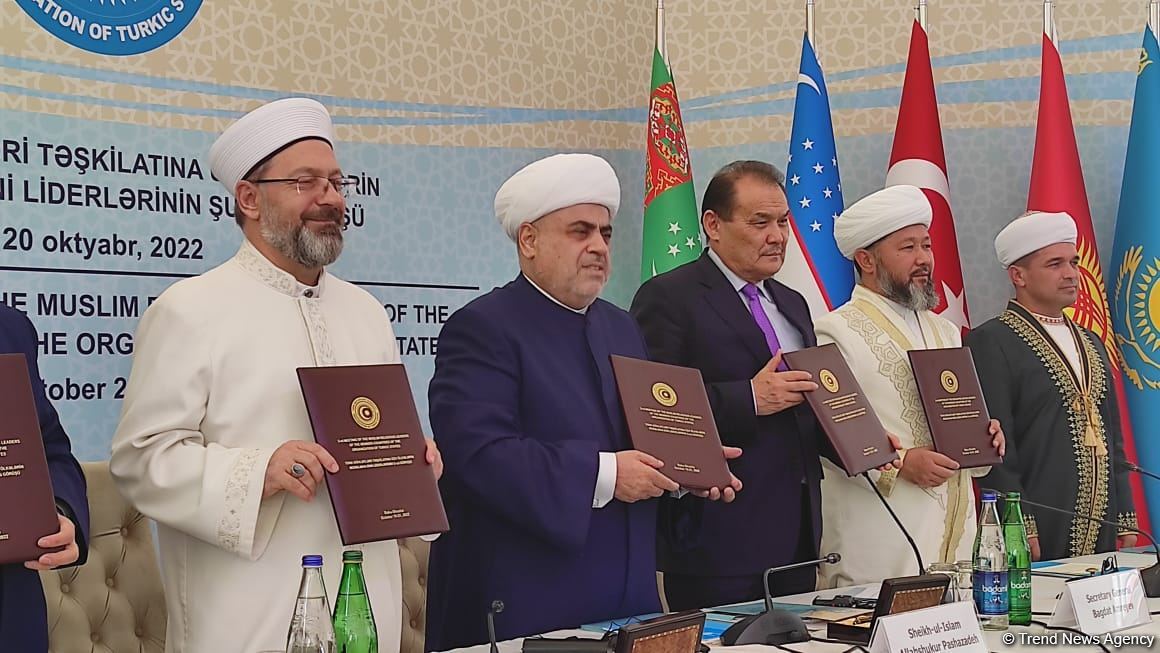 Founding document of Council of Heads of Muslim Religious Administrations of OTS signed in Azerbaijan's Shusha (PHOTO)