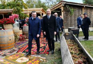 President Ilham Aliyev, Georgian PM Irakli Garibashvili participate in cultural program at Château Mukhrani (PHOTO/VIDEO)