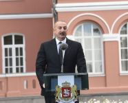 Президент Ильхам Алиев и премьер-министр Грузии Ираклий Гарибашвили выступили с заявлениями для печати (ФОТО/ВИДЕО)
