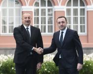 President Ilham Aliyev, Georgian PM Irakli Garibashvili make press statements (PHOTO/VIDEO)