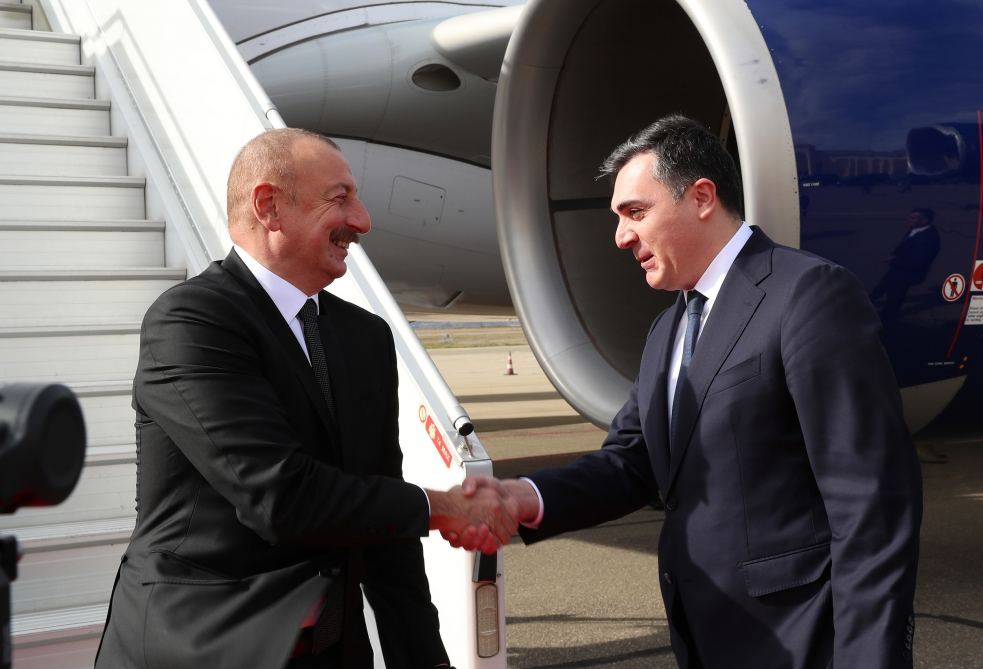 President Ilham Aliyev arrives in Georgia for working visit (PHOTO/VIDEO)