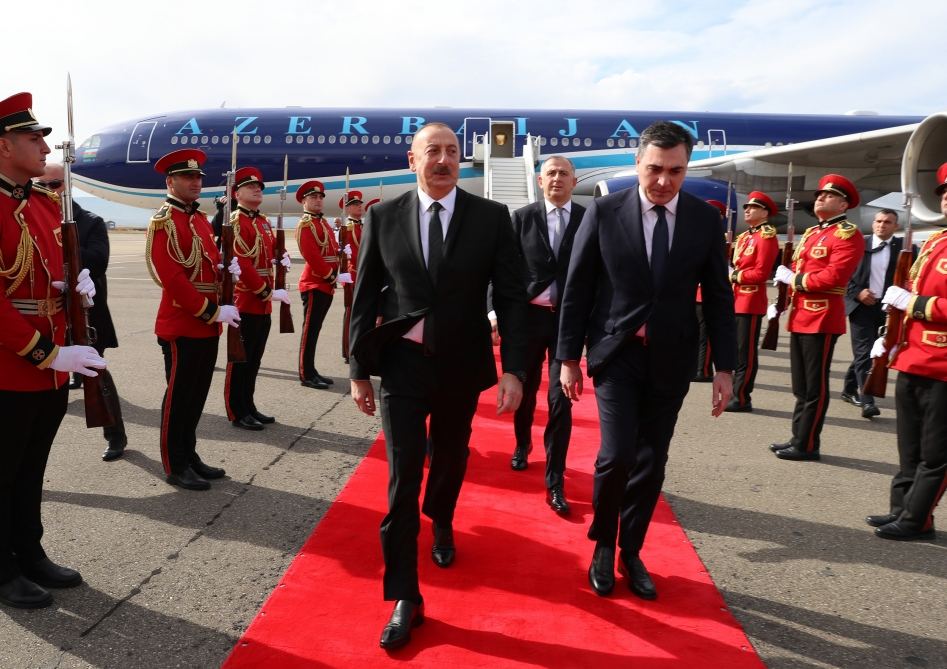 President Ilham Aliyev arrives in Georgia for working visit (PHOTO/VIDEO)