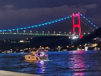 Symbols of Istanbul lit up in colors of Azerbaijani flag (PHOTO)