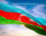 President Ilham Aliyev shares publication on occasion of Flag Day (PHOTO)