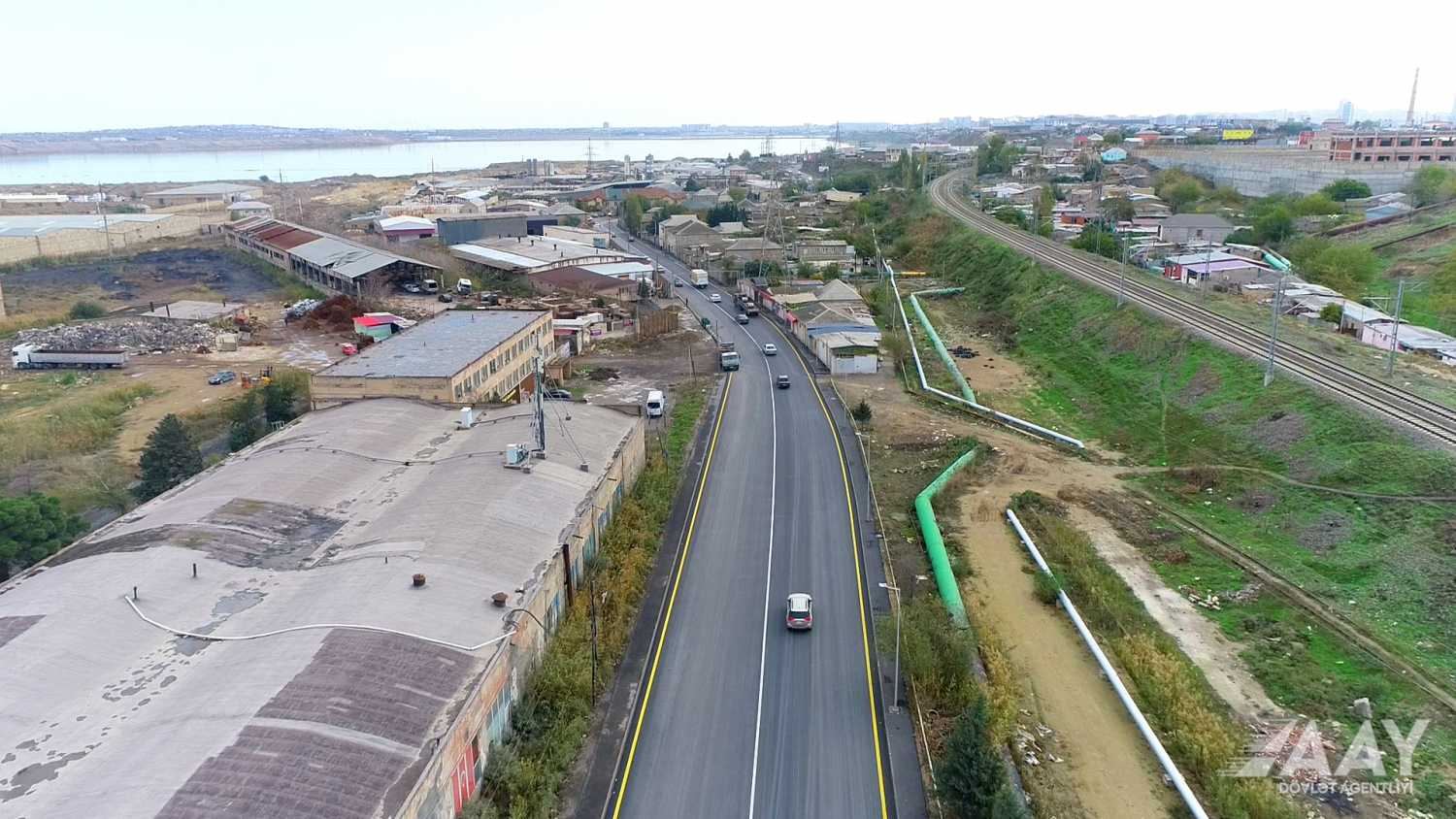 “Baksol” yolunun 1400 metrlik hissəsində təmir işləri aparılıb (FOTO/VİDEO)