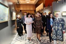 First Lady of Azerbaijan Mehriban Aliyeva viewed "Colors of Uzbekistan" exhibition in Samarkand (PHOTO/VIDEO)