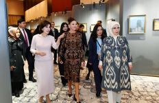 First Lady of Azerbaijan Mehriban Aliyeva viewed "Colors of Uzbekistan" exhibition in Samarkand (PHOTO/VIDEO)