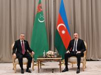 President Ilham Aliyev meets with Chairman of People's Council of Turkmenistan (PHOTO/VIDEO) (UPDATE)