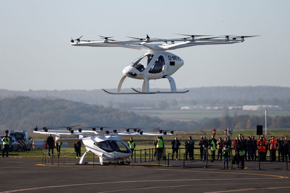 Drone taxi take first spin in air traffic near Paris