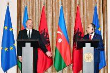 Azerbaijani, Albanian presidents make press statements (PHOTO/VIDEO)