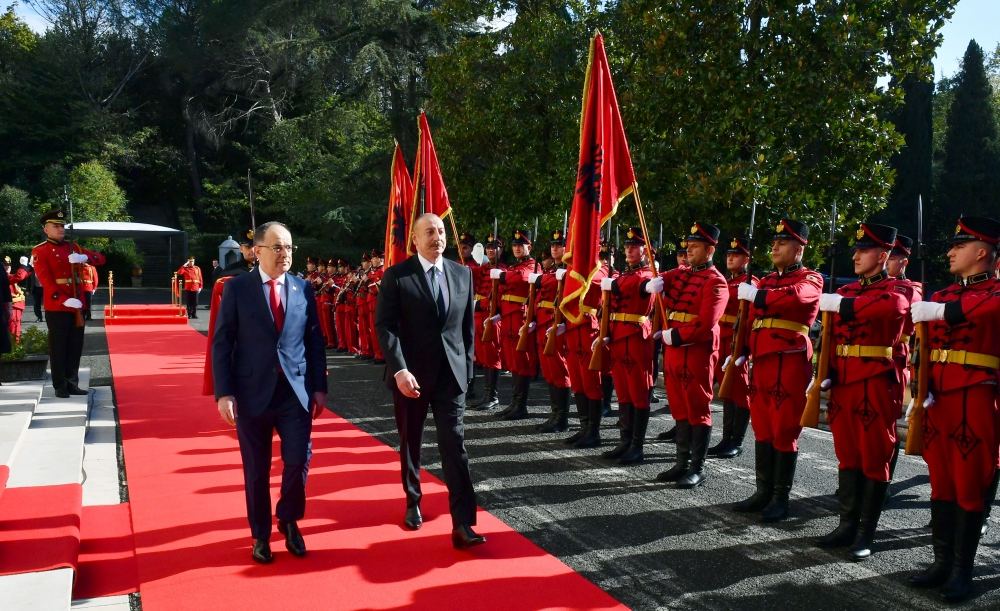 Official welcome ceremony held for President Ilham Aliyev in Tirana (PHOTO/VIDEO)