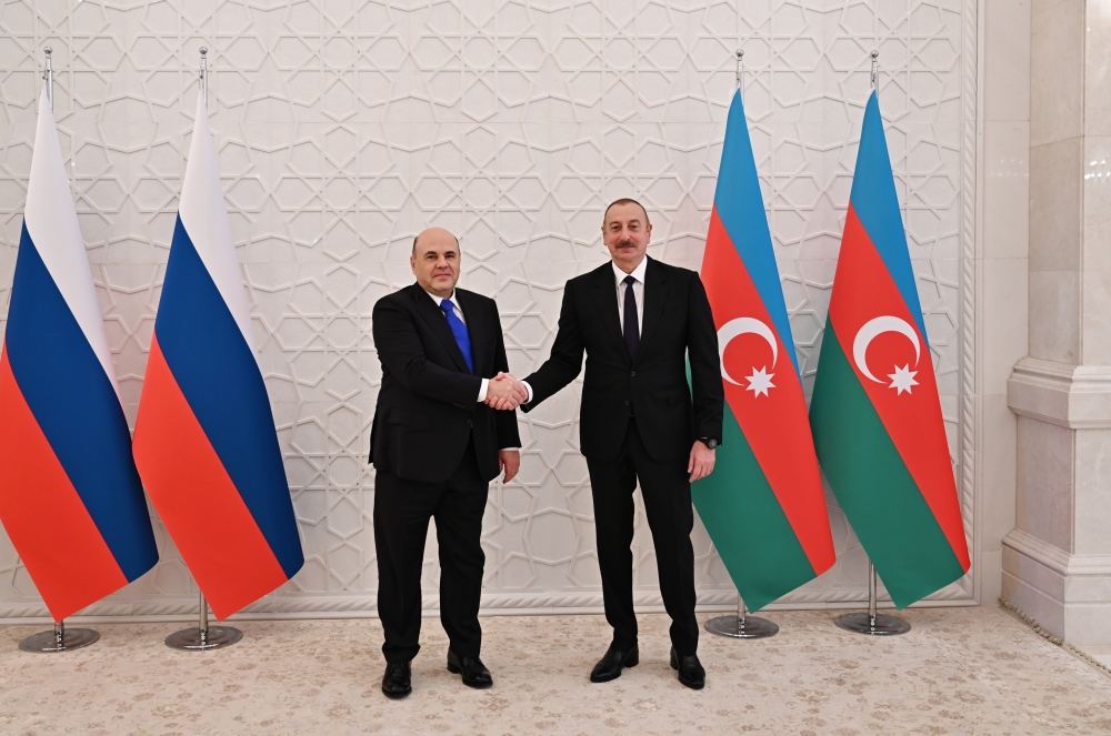 President Ilham Aliyev, Prime Minister of Russia Mikhail Mishustin hold expanded meeting (PHOTO/VIDEO)