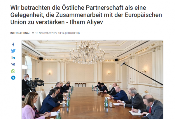 Austrian press publishes article on EU-Azerbaijan co-op within Eastern Partnership