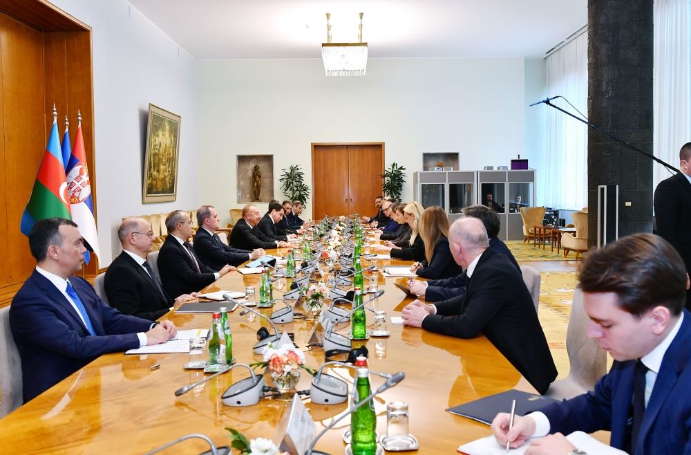Prezident İlham Əliyevin Serbiyanın Baş naziri ilə geniş tərkibdə görüşü olub (FOTO/VİDEO) (YENİLƏNİB)