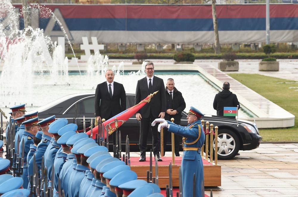Official welcome ceremony held for President Ilham Aliyev in Belgrade (PHOTO/VIDEO)