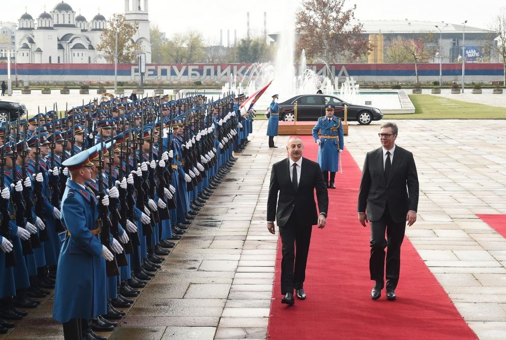 Official welcome ceremony held for President Ilham Aliyev in Belgrade (PHOTO/VIDEO)
