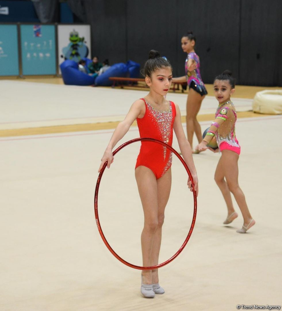 Training for First 'Ojag' International Rhythmic Gymnastics Cup being held in Baku (PHOTO)