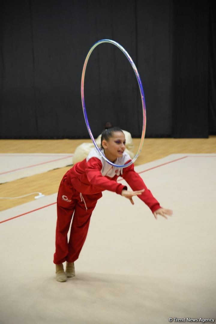 Training for First 'Ojag' International Rhythmic Gymnastics Cup being held in Baku (PHOTO)