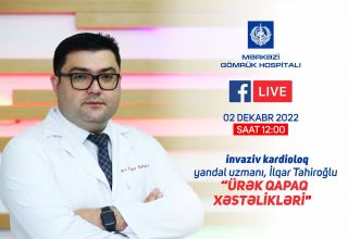 Dr.İlqar Tahiroğlu “Ürək qapaq xəstəlikləri” mövzusunda canlı yayımda çıxış edəcək