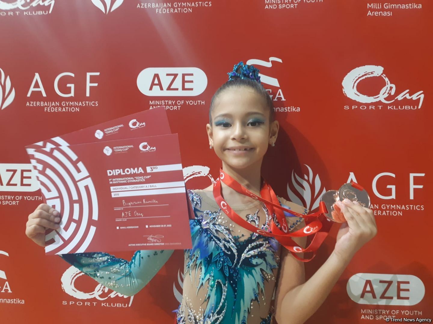 Participants of 1st International "Ojag Cup" united by great love for rhythmic gymnastics - bronze medalist of competition