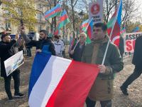 Members of Azerbaijani diaspora hold rally against anti-Azerbaijani resolution in Paris (PHOTO/VIDEO)