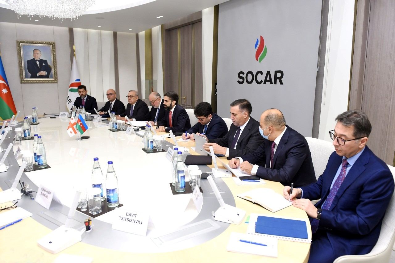 SOCAR-ın prezidenti Gürcüstanın Neft və Qaz Korporasiyasının baş direktoru ilə görüşüb (FOTO)