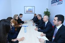 Ceyhun Bayramov ATƏT PA-nın prezidenti ilə görüşüb (FOTO)