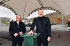 President Ilham Aliyev commissions installations to provide irrigation water to land plot of Shaki-Oghuz agricultural park (PHOTO/VIDEO)