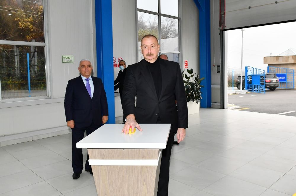 Prezident İlham Əliyev “Oğuz” kiçik su elektrik stansiyaları silsiləsinin açılışında iştirak edib