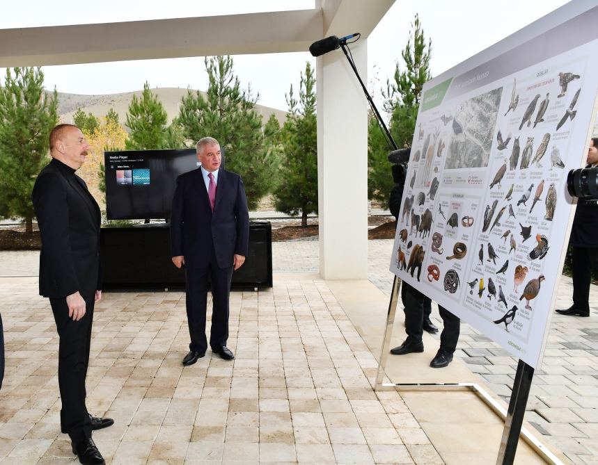 President Ilham Aliyev views conditions created at Shaki-Oghuz Agropark (PHOTO/VIDEO)