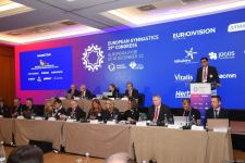 Azerbaijani minister re-elected president of European Gymnastics (PHOTO)