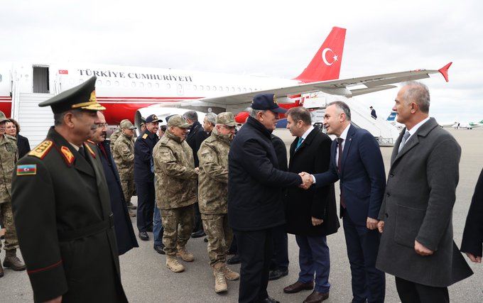 Minister of Turkish National Defense arrives in Azerbaijan
