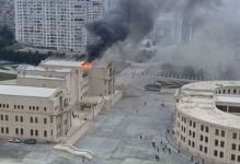 Потушен пожар в здании Академии Госпогранслужбы Азербайджана