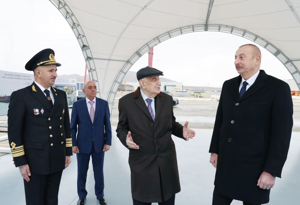 President Ilham Aliyev attends commissioning ceremony of “Academician Khoshbakht Yusifzade” tanker (PHOTO)