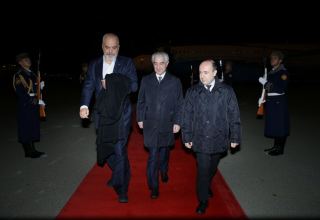 Albanian PM arrives in Azerbaijan for working visit (PHOTO)