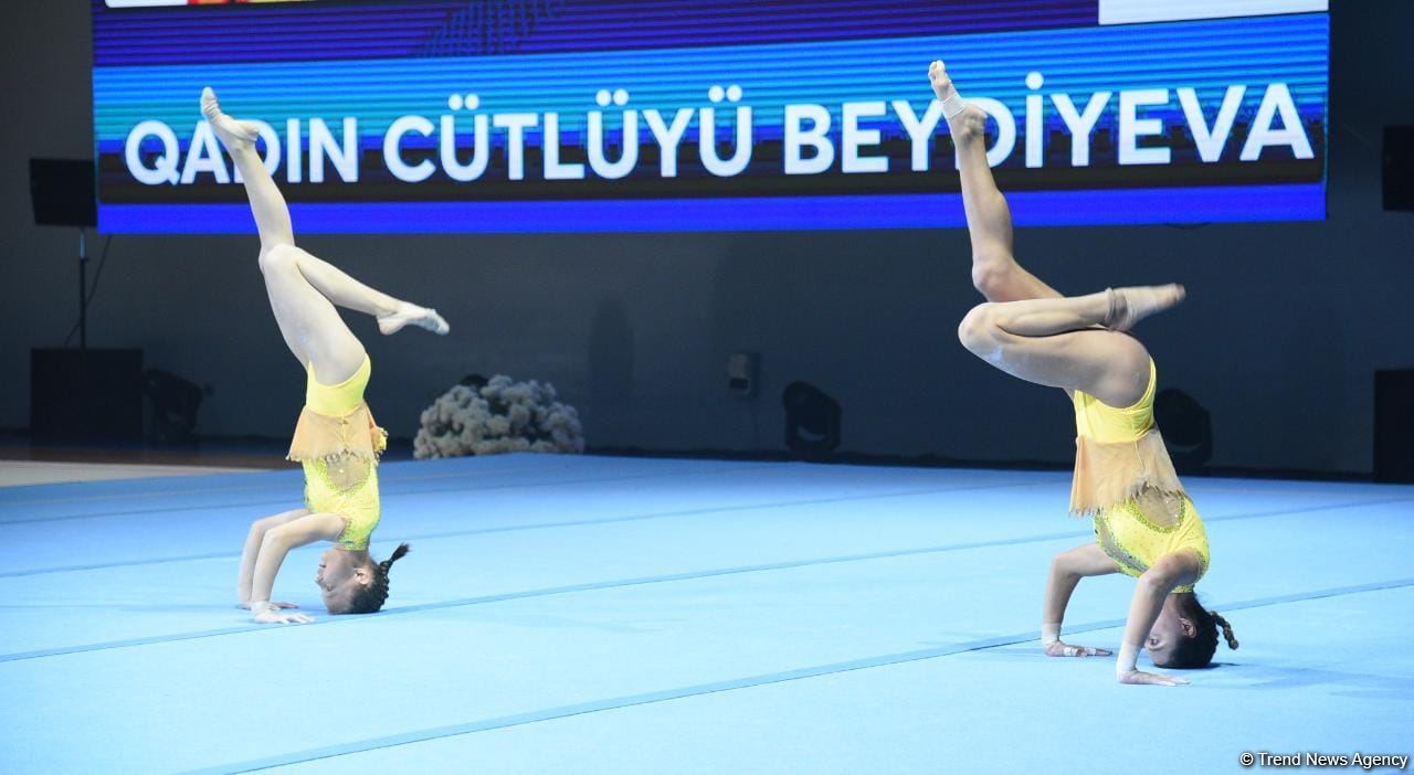 Şəkidə gimnastika növləri üzrə birgə yarışların ikinci gününə start verilib (FOTO)