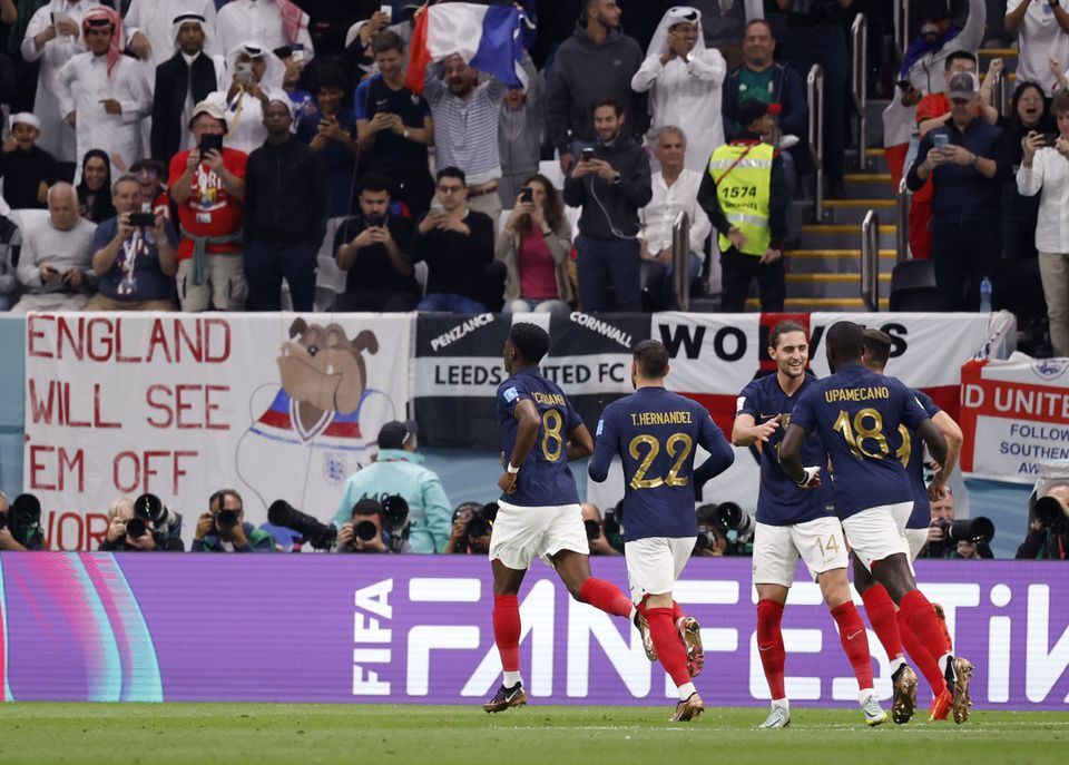 DÇ-2022: Fransa yığması İngiltərəni məğlub edərək yarımfinala çıxıb (VİDEO)