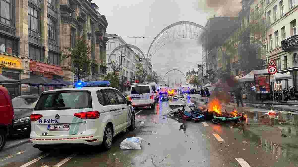 Brüsseldə mərakeşli futbol azarkeşləri ilə polis arasında toqquşma olub