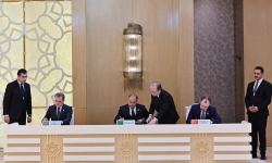 Documents signed between Azerbaijan, Türkiye, Turkmenistan (PHOTO/VIDEO)