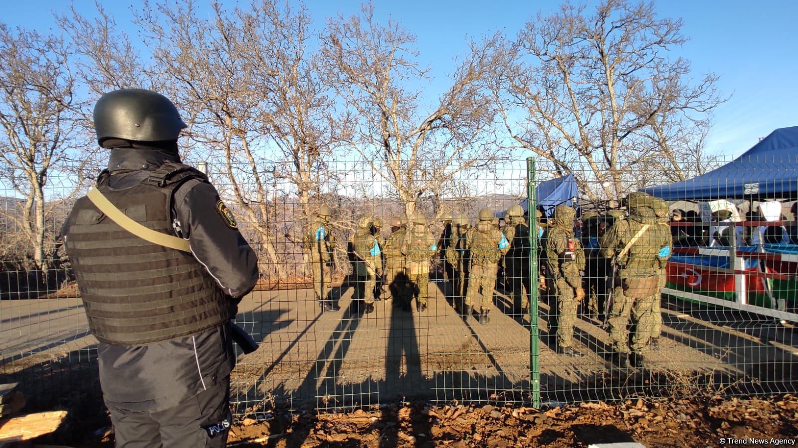 Rusiya sülhməramlılarının müvəqqəti yerləşdirildiyi zonada etiraz aksiyasının üçüncü günü (FOTO)