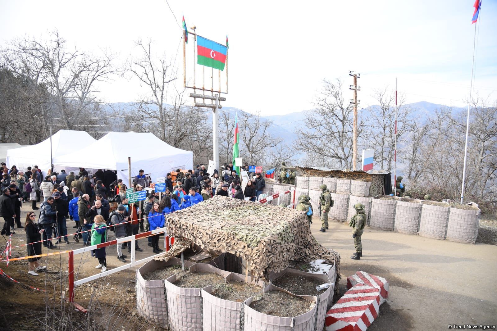 Азербайджанские протестующие на Лачинской дороге изменили требования (ВИДЕО)