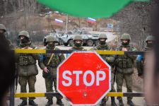 Peaceful rally of Azerbaijanis in zone of temporary responsibility of peacekeepers (PHOTO)