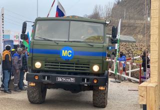 Eight more supply vehicles of Russian peacekeepers' pass through Lachin road (PHOTO)
