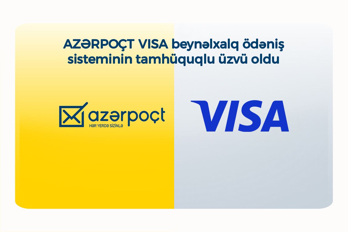 “Azərpoçt”da “VISA” kartları ilə də ödəniş mümkün olacaq