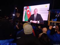 Участники акции на Лачинской дороге посмотрели обращение Президента Ильхама Алиева к азербайджанскому народу (ФОТО)